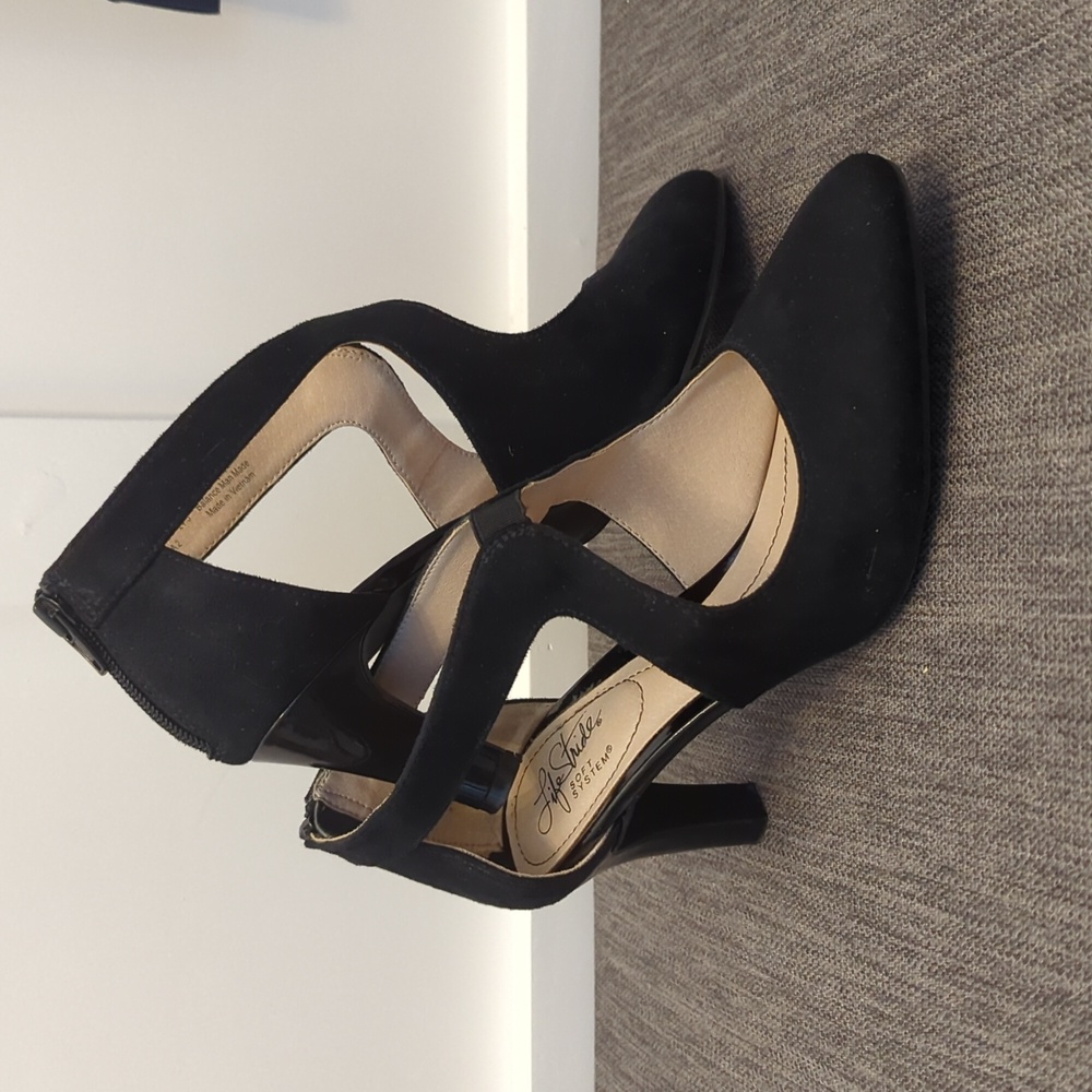 Life Stride Giovanna black pump heels, women's size 7.5